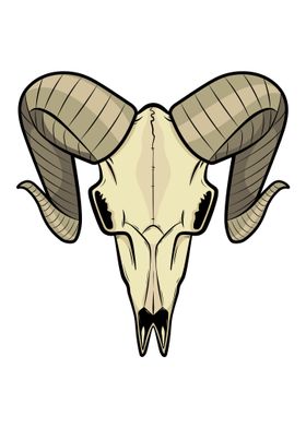 Old school Goat Skull