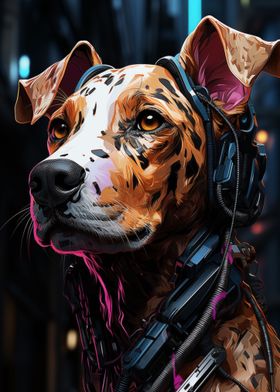 Cyberpunk Orange Dog 