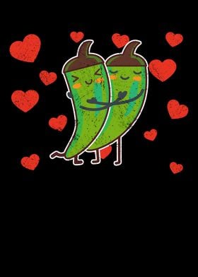 Cute Green Chili Couple