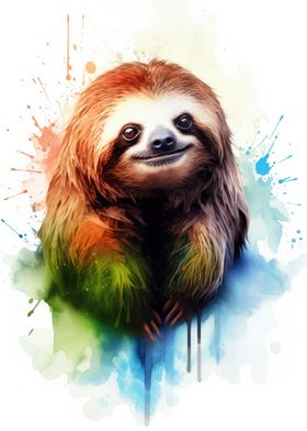 Sloth Watercolor