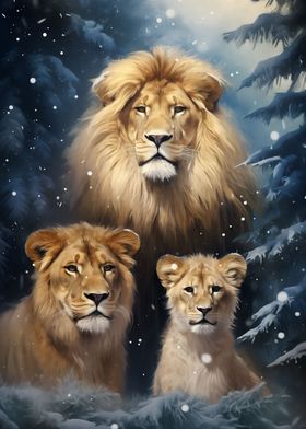 Lion Family Xmas