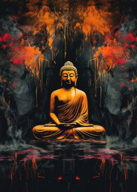 Buddha In Lotus Flower