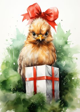 Merry Tiny Chicken Xmas