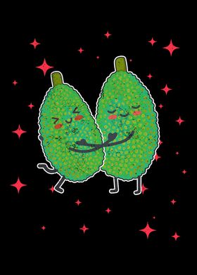 Cute Jackfruit Couple