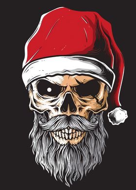 santa pirate skull