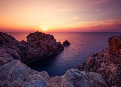 Sunset on a Spanish island