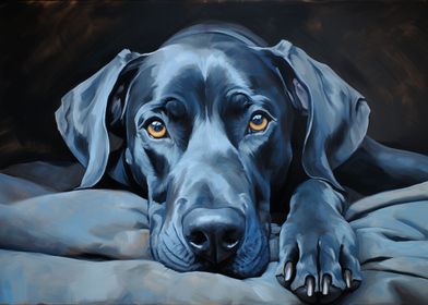 Great Dane in blue