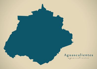 Aguascalientes Mexico map
