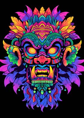 Aztec Mask Neon
