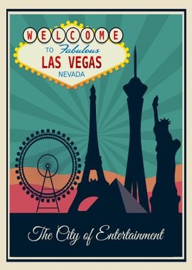 Las Vegas US Travel Poster