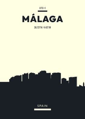 Malaga Skyline Spain