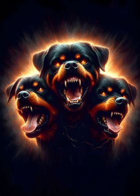 Aggressive Rottweiler Dogs