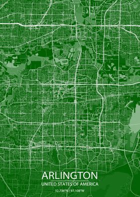 Arlington Texas Green Map