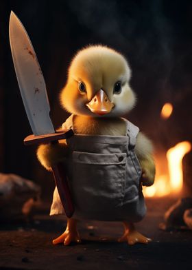 Funny Butcher Killer Duck