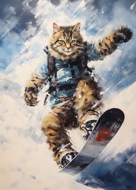 The Vintage Snowboard Cat
