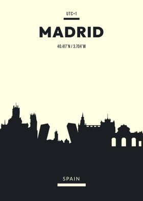 Madrid Skyline Spain