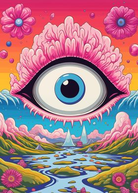 Trippy LSD Eye Poster