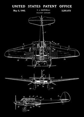 Military airplane patent