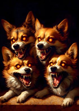 Aggressive Corgis