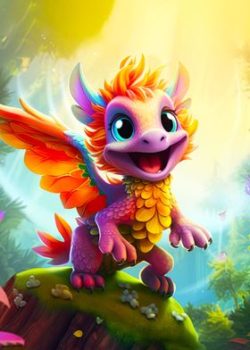 Cute Baby Nature Dragon