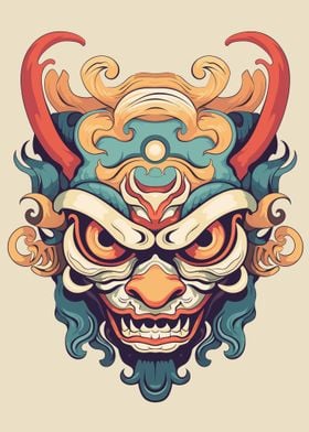 Yokai Oni Japanese Mask