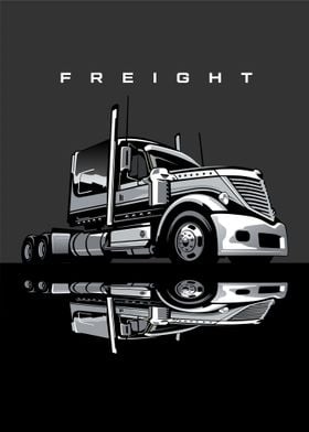 semi truck illustrations