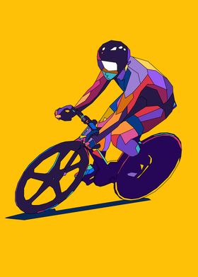 Track Cycling Pop Art