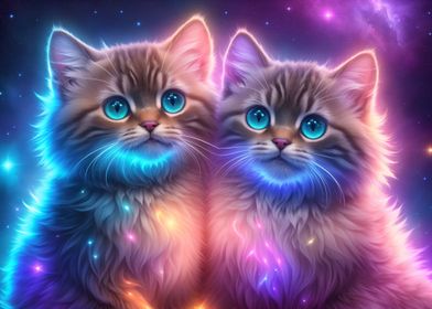 Colorful kitties