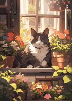 Anime Cat Florist