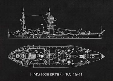 HMS Roberts F40 1941