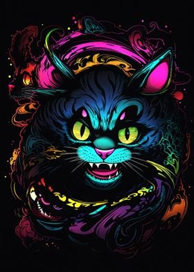 Neon Monster Cat