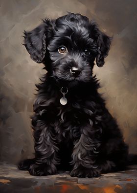 Black Poodle puppy