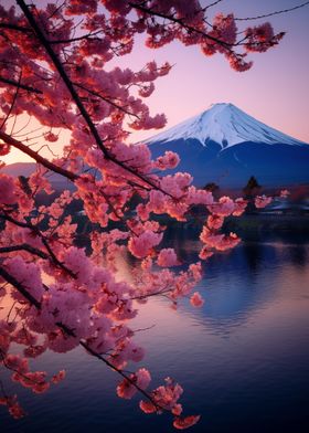Cherry Blossom Fuji Japan