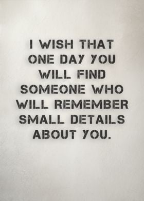 Small Details Love Quote