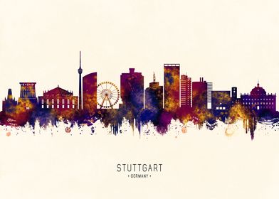 Stuttgart Germany Skyline