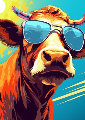 Cow With Sunglasses