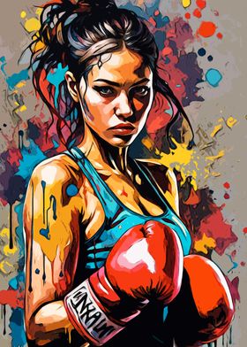 Boxing Girl Portrait