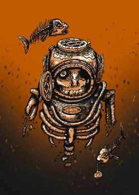 orange zombie diver