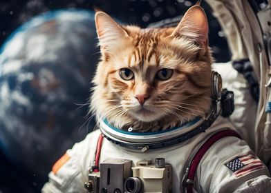 Funny Cat In Space