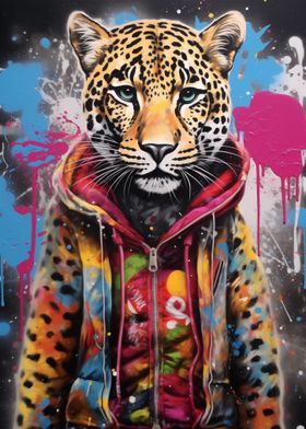 Banksy Art Leopard Hoodie
