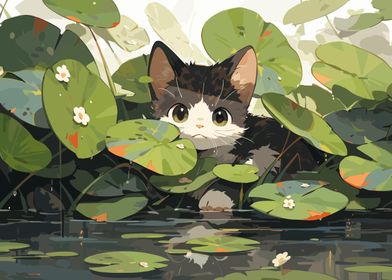 Lillypad Anime Cat