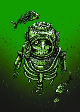 green dead zombie