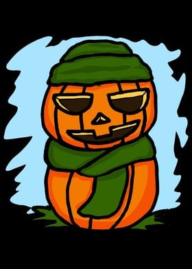 Halloween Pumpkin Head