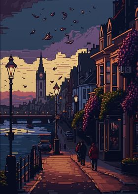 Galway city Pixel Art