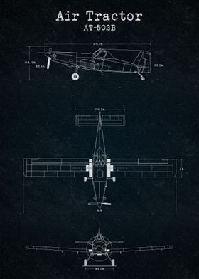 AT 502 B aircraft blueprin