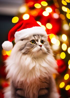 Christmas Santa Cat