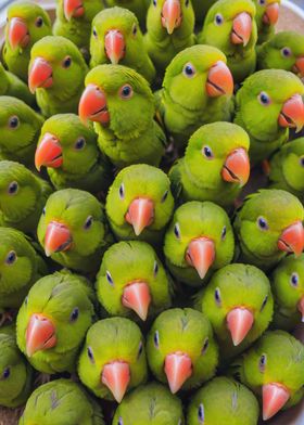 Green Parrot Crowd