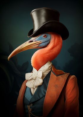 Gentleman Flamingo Art