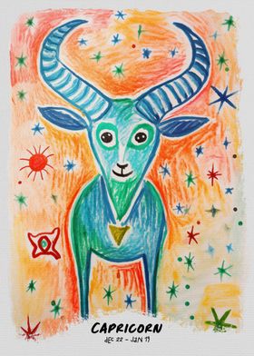 Capricorn Child Drawing