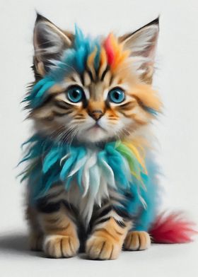 Sweet Colorful Kitten 5
